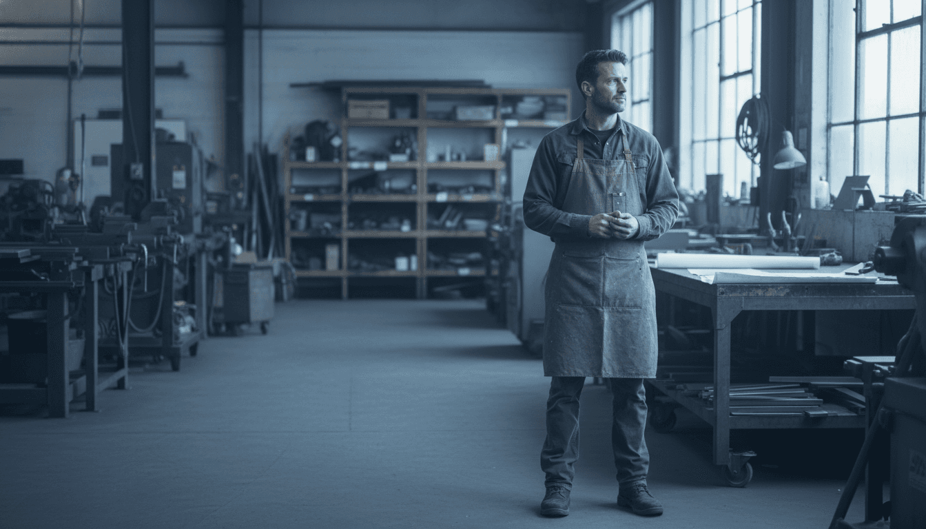 A small business owner in their workplace